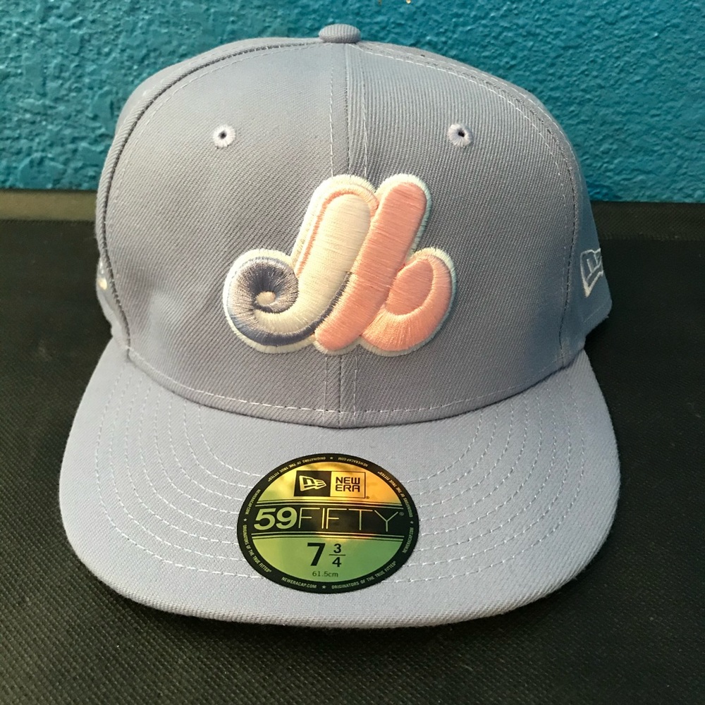 New Montreal Expos Lavender 75th World Series SP 59Fifty Fitted 7 3/4
